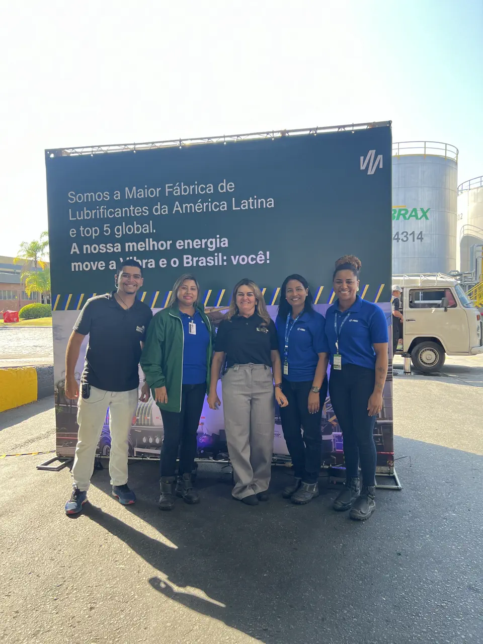 Equipe do Dias de Festas em evento corporativo ao ar livre